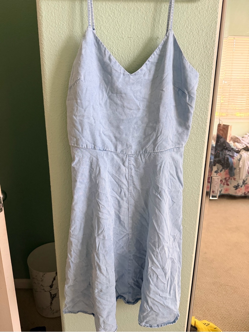 GAP Light Blue Spaghetti Strap Mini Dress